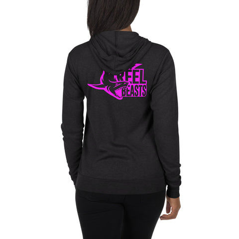 Ladies Pink Logo Zip Hoodie